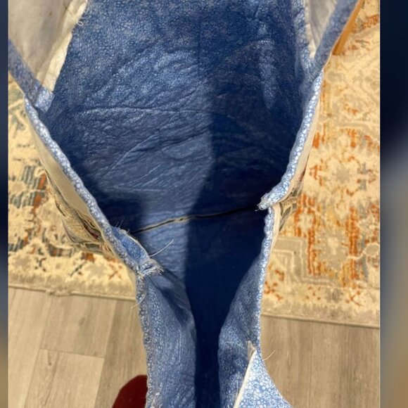 Handmade Quilt Market Tote Shoulder Bag - Picture 4 of 5